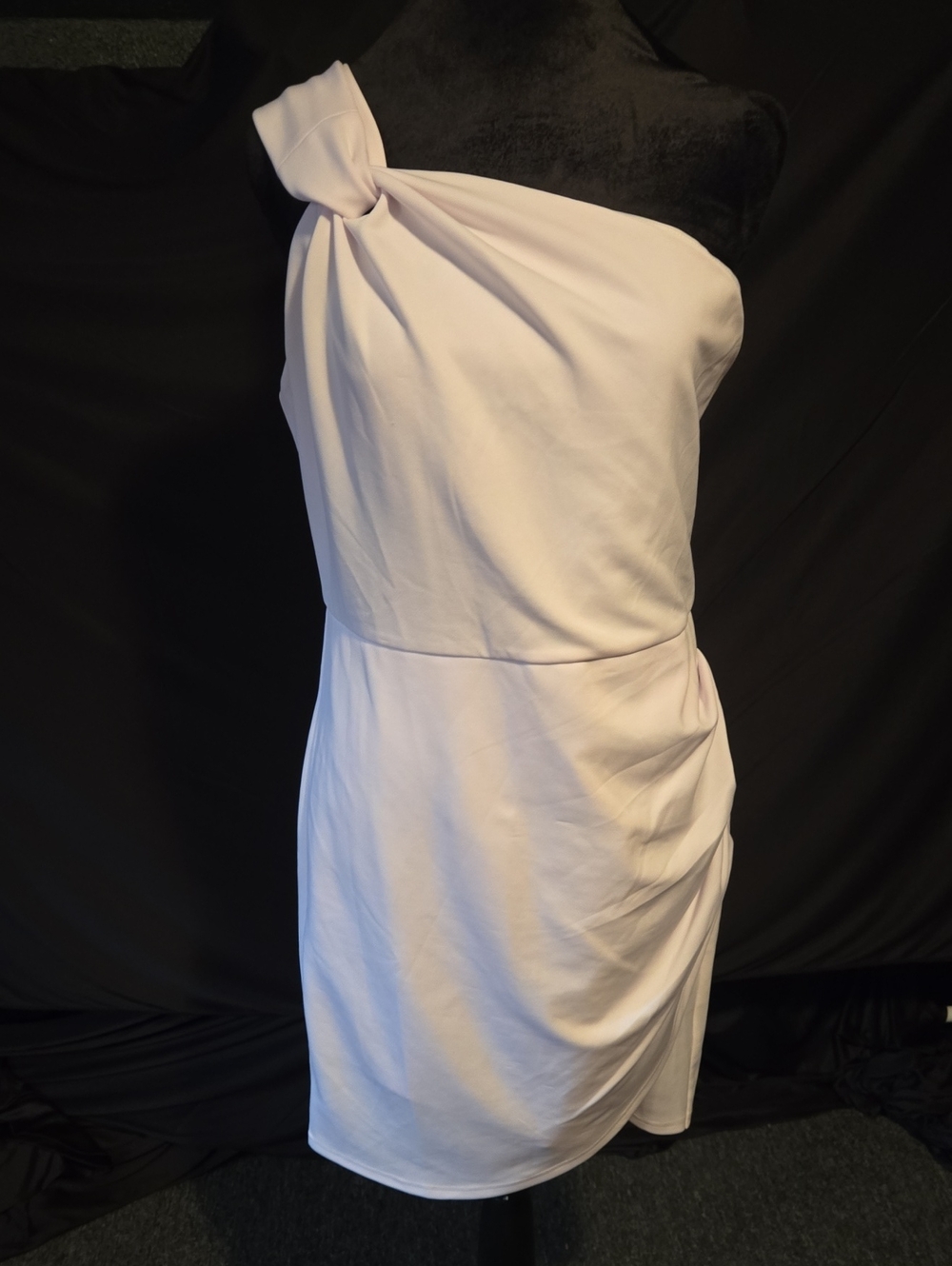 Kate Kasin One-Shoulder White Cocktail Dress Size Large